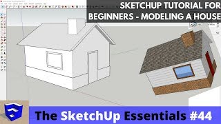 SketchUp Tutorial for Beginners  Part 2  Modeling a House [upl. by Airb]