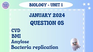 Alevel Biology  Unit 1  January 2024  Question paper  Question 5 [upl. by Sesom23]