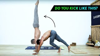 How To Handstand Kick Up Tutorial  Do it Right [upl. by Esaele]