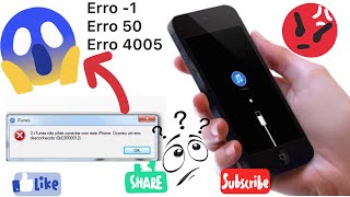ERROS AO RESTAURAR O IPHONE  ERRO NO ITUNES  MEU IPHONE NÃO RESTAURA  IPHONE BLOQUEADO  ITUNES [upl. by Fernandina]