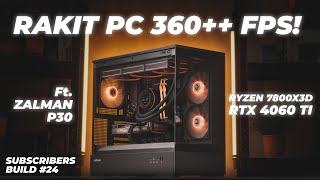 Rakit PC Untuk Competitive Gamers 600 FPS  Ryzen 7 7800X3D RTX 4060 Ti Zalman P30 Build [upl. by Enimzaj]