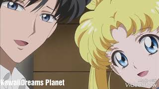 Usagi and Mamoru kiss scene Sailor Moon Crystal [upl. by Trebeh470]