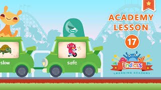 Endless Learning Academy  Lesson 17  YES NO FAST SLOW SAFE  Originator Games [upl. by Godred177]