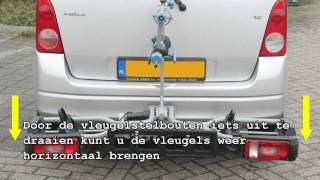 MovaNext fietsendrager  instructie voor het afstellen op een dunne trekhaakhals [upl. by Paluas190]