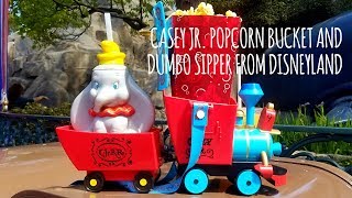 Casey Jr Popcorn Bucket and Dumbo Sipper from Disneyland [upl. by Zeugirdor]