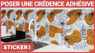 Comment poser une crédence adhésive  Sticker Déco [upl. by Sacttler]