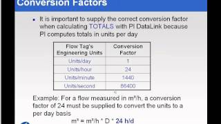 OSIsoft Conversion factor v31 [upl. by Nannah651]