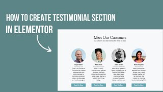 How To Create Testimonial Section For WordPress Website  Elementor  ElementsKit Lite Plugin [upl. by Norb]