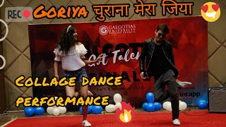 collage Entertaining dance performance  galgotias university  Govinda style [upl. by Ltsyrk968]