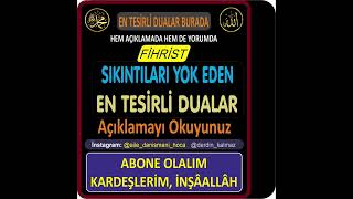 SIKINTILARI YOK EDEN EN TESİRLİ MUCİZEVİ DUALAR  TIBBI NEBEVİ FİHRİSTİ [upl. by Tai]