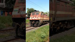 😍 Wap 4 locomotive pulling yellow ICF coaches Indian Railways 😍 shorts [upl. by Analli]