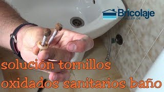 Una SOLUCIÓN a TORNILLOS OXIDADOS en sanitarios de baño ❤️😜👍 [upl. by Nailil393]