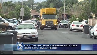 Trash pickup routes schedules will change for 15K homes across Oahu [upl. by Eninnej]