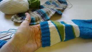 Stricken in verkürzten Reihen mit überzogenen Maschen Tutorial [upl. by Larochelle]