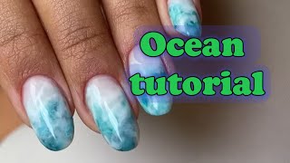 Ocean Nail Art Tutorial [upl. by Vachill]