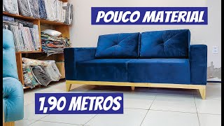 Veja esse SOFÃ MODERNO simples de FAZER e gasta POUCO MATERIAL Base e PÃ‰ DE MADEIRA [upl. by Alset755]