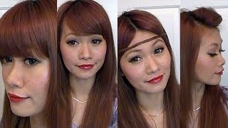 5 Ways To Style Blunt Bangs [upl. by Arza131]