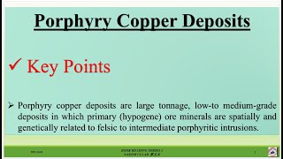 Porphyry Copper Deposits Lecture  06 Economic Geology [upl. by Atsahc970]