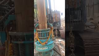 Piling Rig Machine Dashehra Pooja 💖instagram viral video editing edits photography youtube [upl. by Madonna]