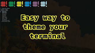 Alacrittythemes Change your terminal theme [upl. by Awe164]