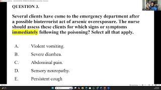 NCLEXRN REVIEW NURSING RESPONSE TO EMERGENCIESCASUALTIESDISASTERS [upl. by Onailil]