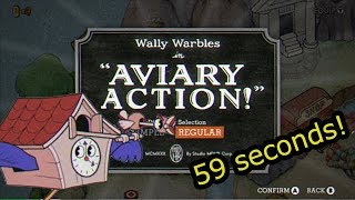 Cuphead Speedrun  Aviary Action Regular 059 [upl. by Amado]