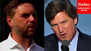 JUST IN JD Vance Asked Point Blank About Appearing With Tucker Carlson [upl. by Otsenre]