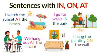 Daily Use English Sentences with Prepositions of Time IN ON AT  English For Beginners [upl. by Cosme]