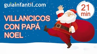 Canciones de Navidad divertidas para bailar con Papá Noel  Villancicos para niños [upl. by Elwood579]