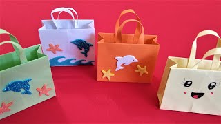 Borsa regalo di Carta Semplice Origami Gioco di Carta Divertimento per i Bambini [upl. by Anelaj]