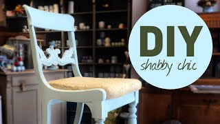 DIY Shabby Chic  Upcycling  Stuhl bemalen  umweltfreundliche Kreidefarbe  How to ganz einfach [upl. by Gokey]