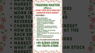 TRADING MASTER OFFERS A SHORT TERM DATA ANALYSIS COURSE IN STOCK MARKET [upl. by Cnahc]