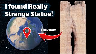 I found Really Strange Statue 🌹 on the Google Earth 🌍 and Google Maps googleearth googlemaps [upl. by Ydnat24]