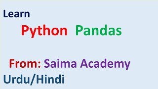 Python PandasRead csv Files  Urdu Hindi [upl. by March]