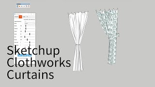 스케치업 Clothworks 루비를 이용한 커튼 만들기  How to make curtains using Sketchup Clothworks [upl. by Zabrina]