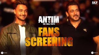 ANTIM Fans Screening  Salman Khan Aayush Sharma  Mahesh V Manjrekar  In Cinemas Now [upl. by Getter]