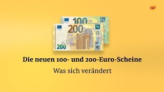 Kurz erklärt Das hat sich bei den 100 und 200EuroScheinen geändert [upl. by Hatcher]