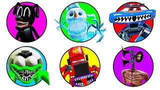 Monster Wheel  Cartoon Dog Frosty Boo Policeman Mutant Eater Giant Ball Eater Mack Truck [upl. by Lebaron813]