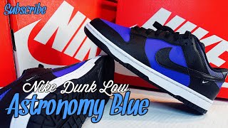 Nike Dunk Low quotAstronomy Bluequot Review  Legit Check Black Light [upl. by Ecydnak]