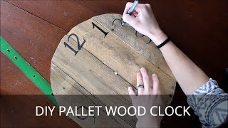 How to Make a Wood Clock from Pallets [upl. by Ariaz]