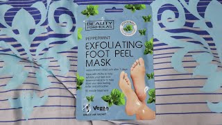 How To Use Foot Peeling Mask  Beauty Formulas Peppermint Exfoliating Foot Mask Review  Foot Care 👣 [upl. by Doralynn]