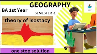 Ba 1st semester geography theory of isostacy in english ba 1st year geography by Simran [upl. by Edithe]