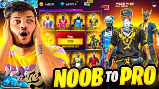 FREE FIRE NOOB TO PRO IN 9999 DIAMONDS💎 8MINS CHALLENGE GARENA FREE FIRE [upl. by Karolina]