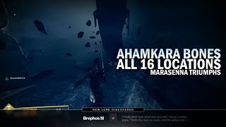 All 16 Ahamkara Bone Locations  quotMarasennaquot Lore Triumphs Guide Destiny 2 Forsaken [upl. by Aitercal]