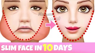 SLIM FACE EXERCISE  Reduce Chubby Cheeks Double Chin Get Sharp Jawline Lift Up Your Face [upl. by Lubba]