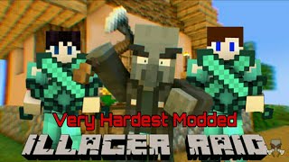 Minecraft 116221 Bedrock Edition  Illager Raid  The Legacy Modded Raid  Hard Difficulty Part 4 [upl. by Vinson]