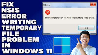 How To Fix NSIS Error Writing Temporary File Problem in Windows 11 Solution [upl. by Jolda]