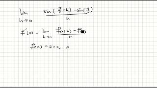 limit as h approaches 0 sinpi3hsinpi3  h [upl. by Borg]