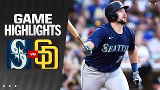 Mariners vs Padres Game Highlights 7924  MLB Highlights [upl. by Anita114]