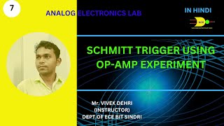 SCHMITT TRIGGER USING OPAMP schmitt trigger experiment [upl. by Arin]